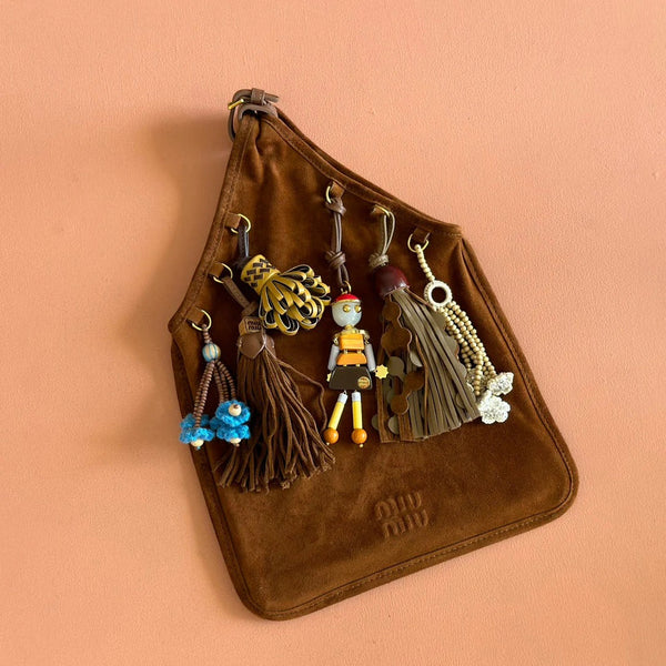 BORSA IN CAMOSCIO CON TRUCCO 37 MARRONE SCURO