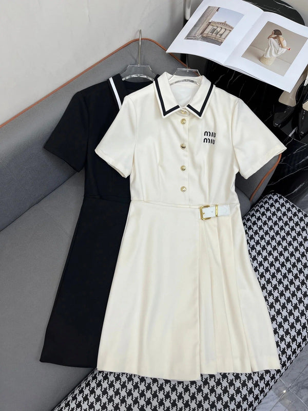 MIUMIU SHIRT DRESS WITH BELT 214479