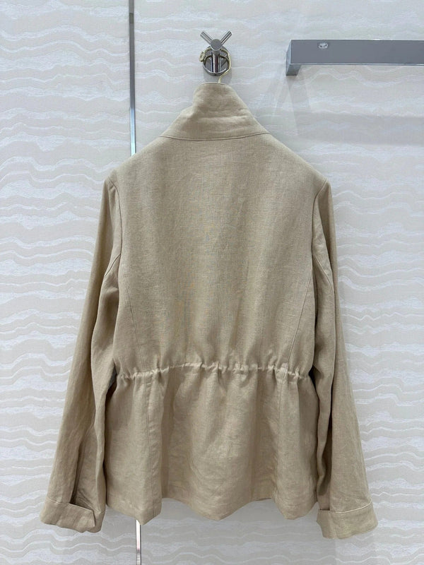 GIACCA IN LINO CON COLLO ALTO CLASSICA LP