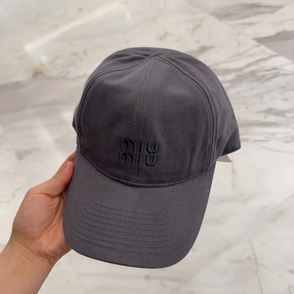 MM BASEBALL CAP IN GREY FABRIC EMBROIDERED LOGO STYLE 2