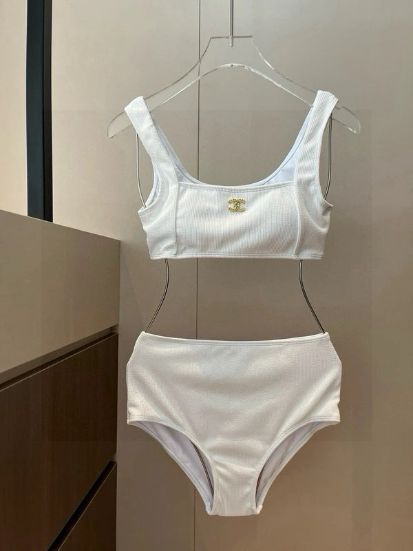 CC BIKINI SWIMSUIT SET IN WHITE 629244