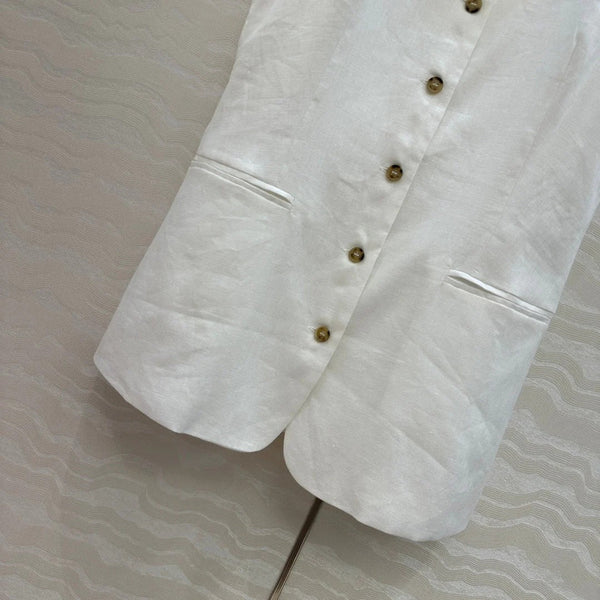 BLAZER IN LINO SENZA MANICHE LP 272243