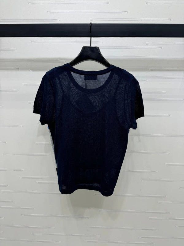 MIU 25S 2 PIECE KNITTED TOP WITH STRAPS 264131