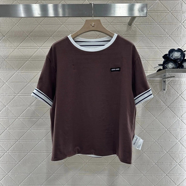 MIUMIU REVERSIBLE OVERSIZED CREW NECK TEE 276642