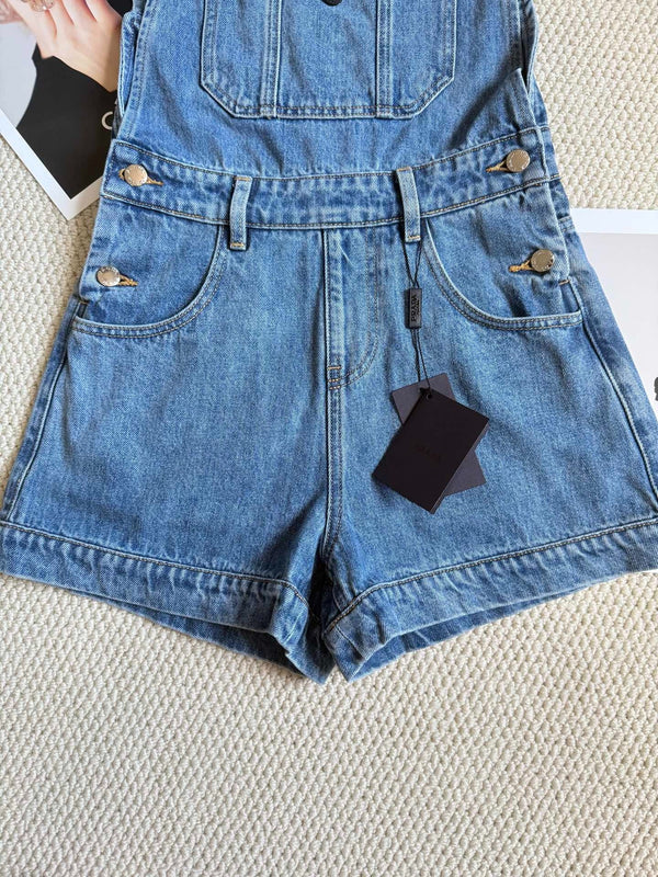 PRADA DENIM SHORT OVERALLS STYLE 188
