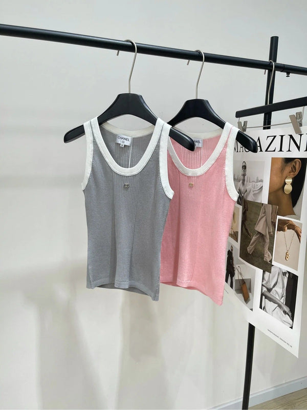 CHANEL SLEEVELESS KNIT TOP 259262