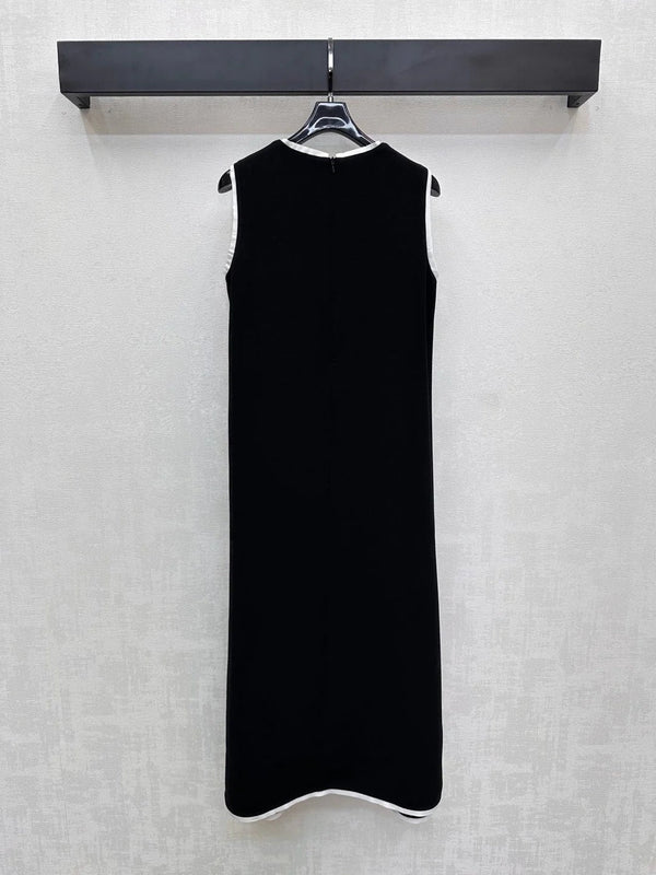 MIU 25S LONG VEST DRESS IN ACETATE 264519