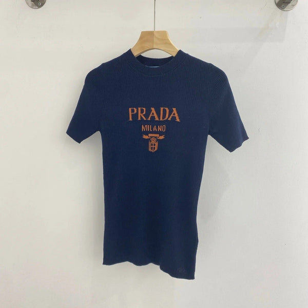 PRADA SHORT-SLEEVE KNIT SWEATER STYLE 197