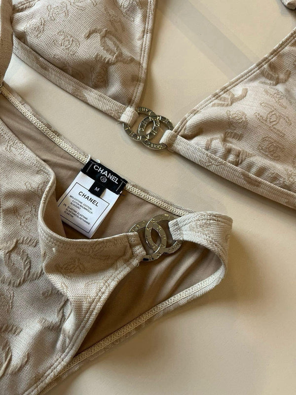 SWIMSUIT IN NUDE EMBROIDERED LOGO 604223