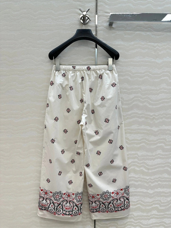 MIUMIU STRAIGHT-LEG CROPPED PANTS WITH ELASTIC WAISTBAND 261440