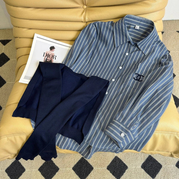 CHANEL SHIRT WITH SCARF DETAIL STYLE 51