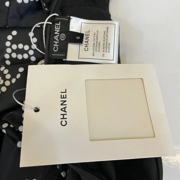 CC BIKINI SWIMSUIT SET IN BLACK AND WHITE LOGO PRINTED 615195