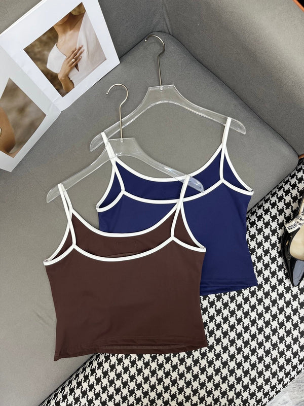 MIUMIU COTTON SPAGHETTI STRAP TOP 269080