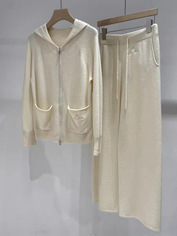 LP KNIT CARDIGAN & WIDE-LEG PANTS SET STYLE 39