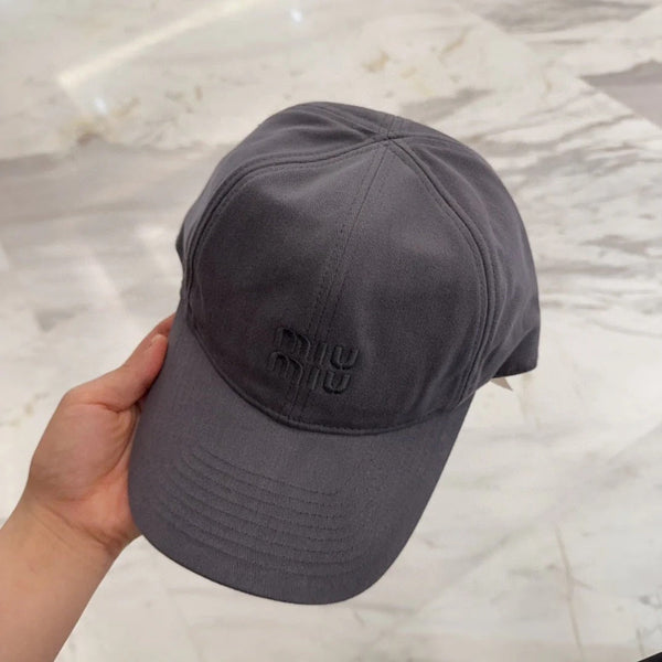 MM BASEBALL CAP IN GREY FABRIC EMBROIDERED LOGO STYLE 2