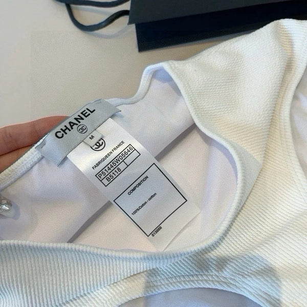 CC BIKINI SWIMSUIT SET IN WHITE 629244