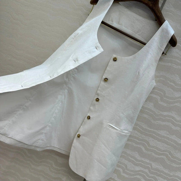 BLAZER IN LINO SENZA MANICHE LP 272243