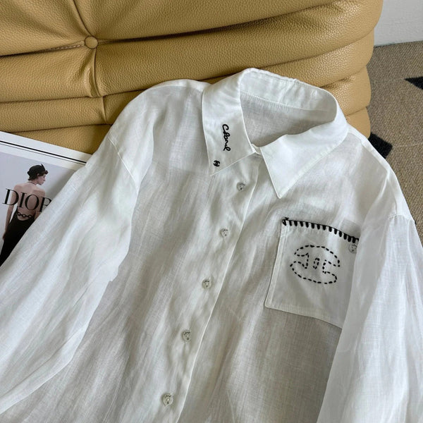 CHANEL SHIRT AND SHORTS SET STYLE 50