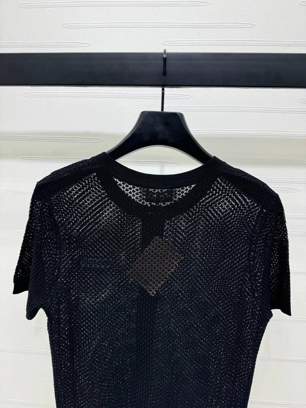 MIU 25S SHORT SLEEVE ROUND NECK CARDIGAN 264269