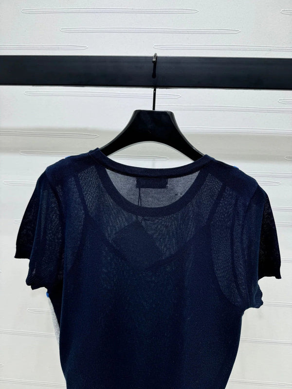 MIU 25S 2 PIECE KNITTED TOP WITH STRAPS 264131