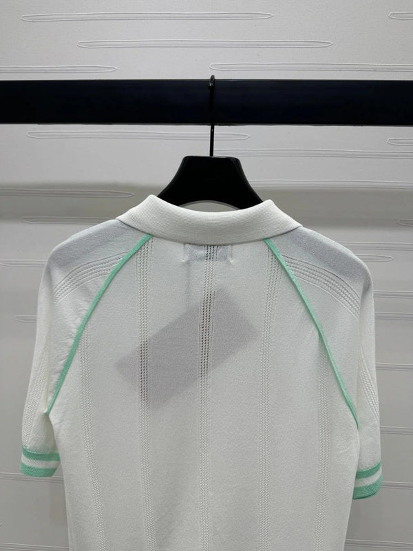 MIU 25S MAGLIA RAGLAN A RIGHE CON SCOLLO ROTONDO E MANICHE CORTE 264108