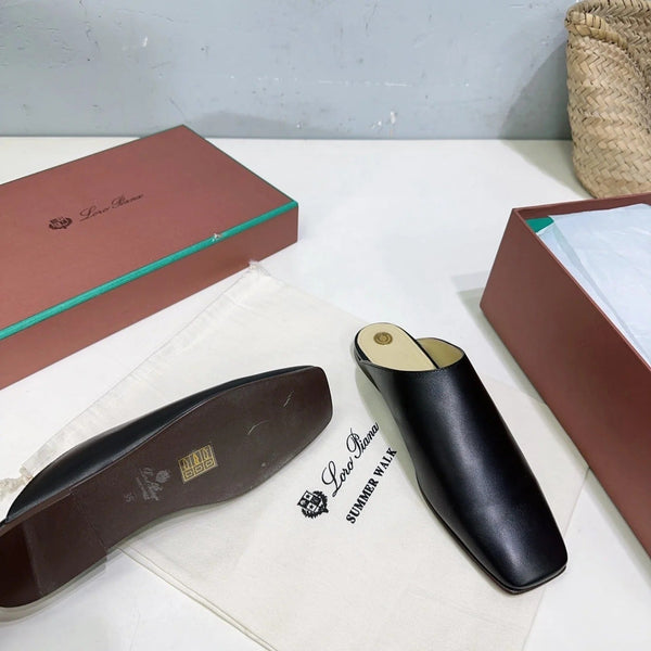 FLAT BUBBLE IN BLACK LAMBSKIN