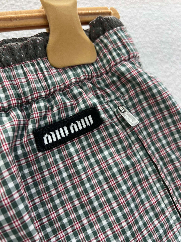MIUMIU PLAID SHORTS 268898