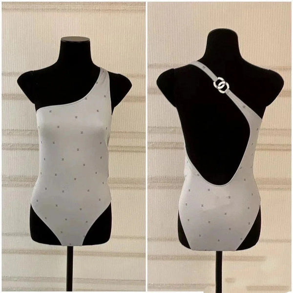 CC BIKINI SWIMSUIT SET IN GREY AND BLACK 593032