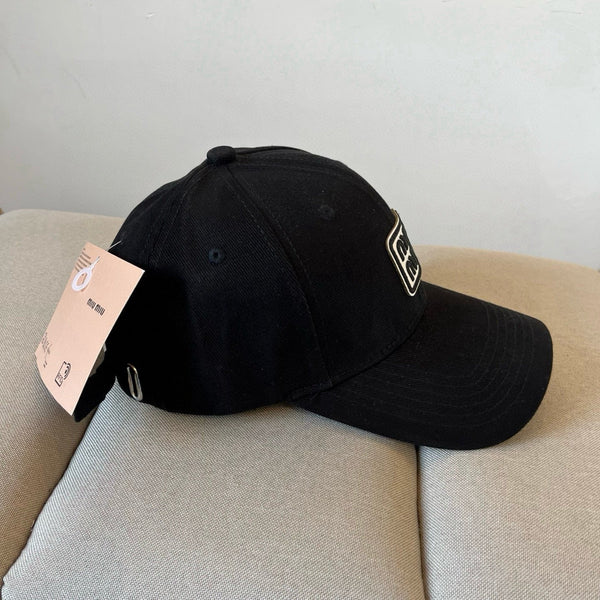 MM BASEBALL CAP IN BLACK KHAKI FABRIC STYLE 2
