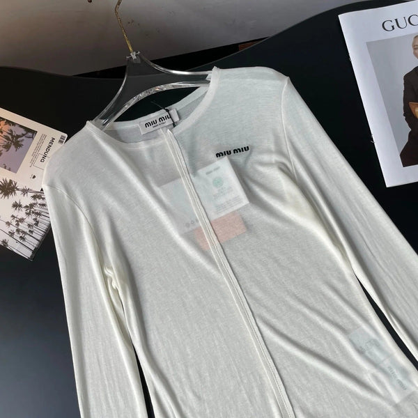 MIUMIU LONG-SLEEVE T-SHIRT STYLE 48