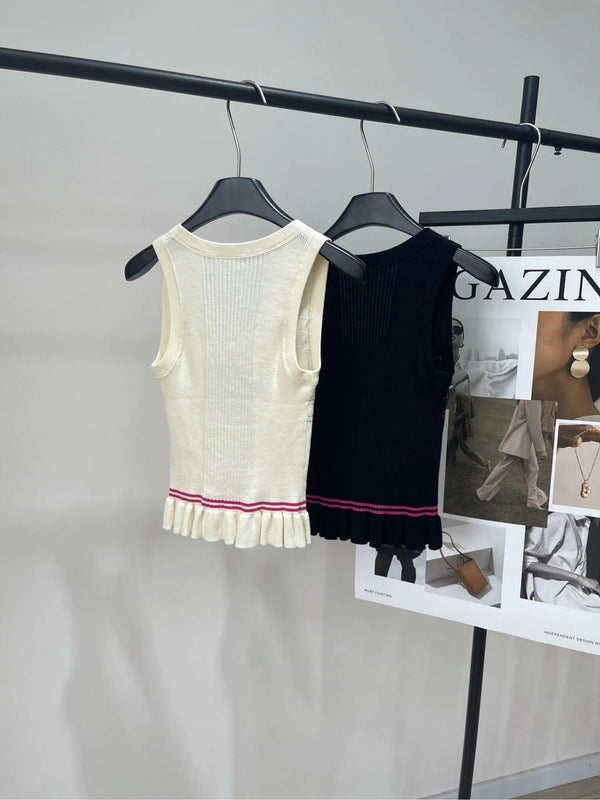 CHANEL SLEEVELESS KNIT TOP 273202