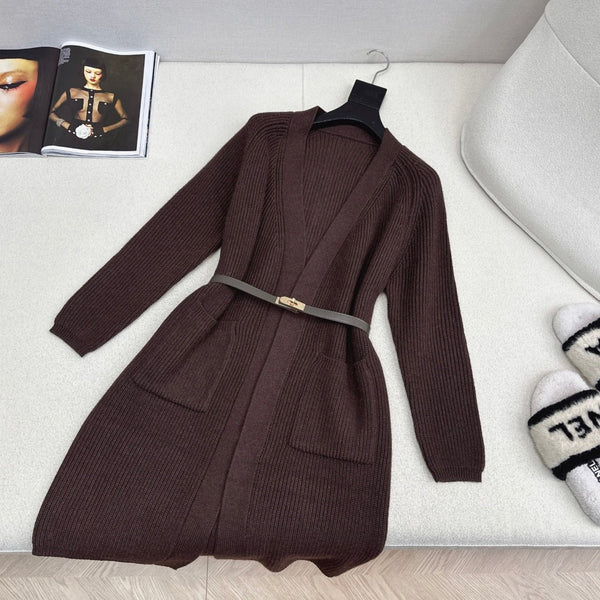 HERMES 25S LONG KNITTED CARDIGAN 082