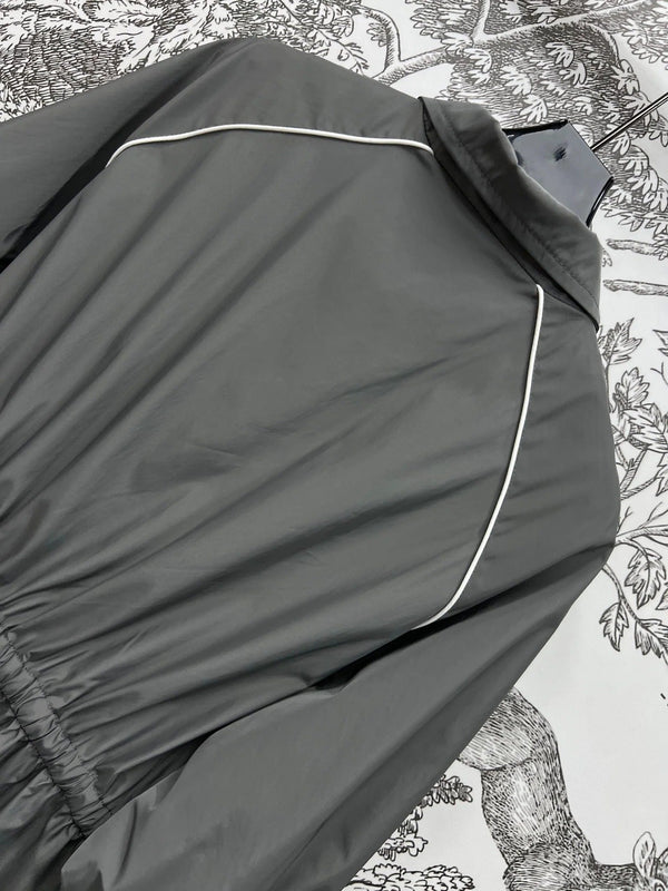 GIACCA CON CAPPUCCIO MIU 25S GRIGIA IN NYLON 263119