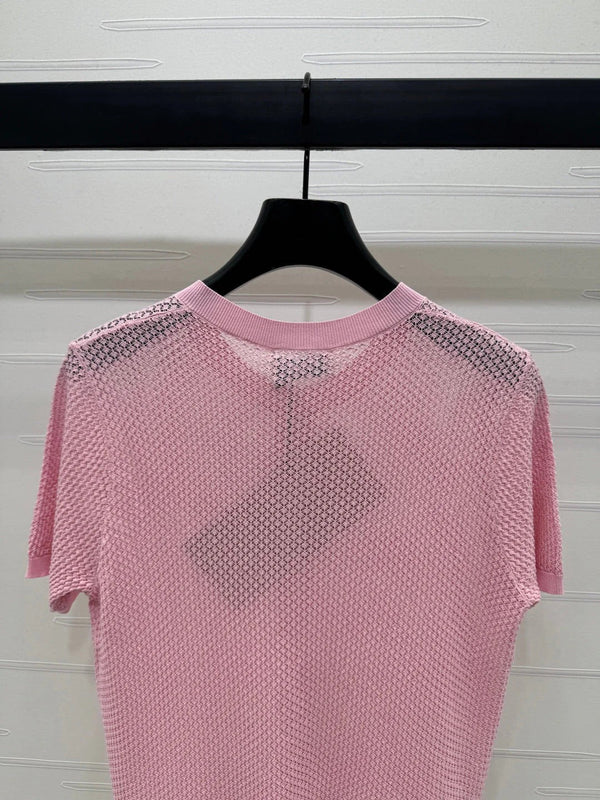 MIU 25S SHORT SLEEVE ROUND NECK CARDIGAN 264270