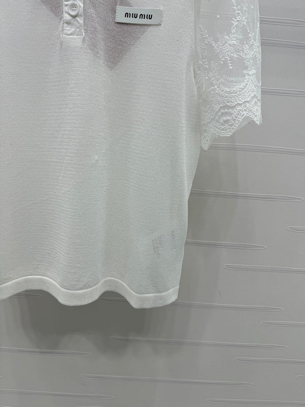 MIU 25SSEE THROUGH COLLAR SHIRT 264111