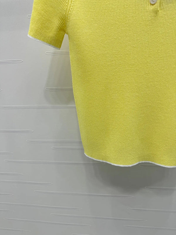 MIUMIU SHORT-SLEEVE KNIT POLO 269422