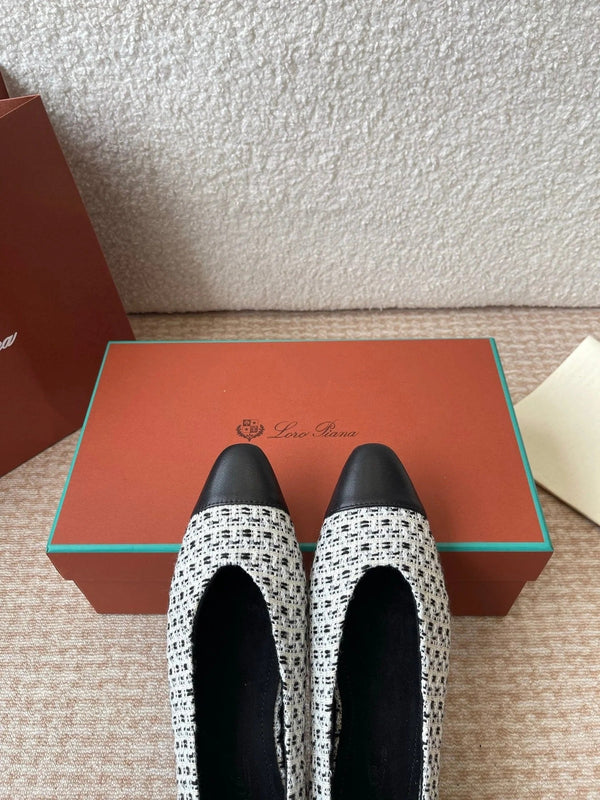 BALLET IN BLACK TWEED MIX LAMBSKIN