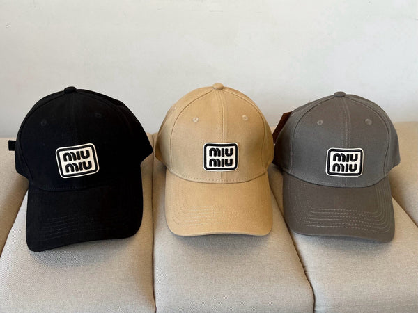 MM BASEBALL CAP IN BLACK KHAKI FABRIC STYLE 2