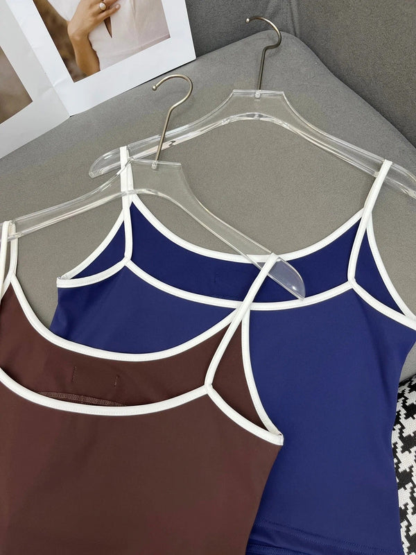 MIUMIU COTTON SPAGHETTI STRAP TOP 269080