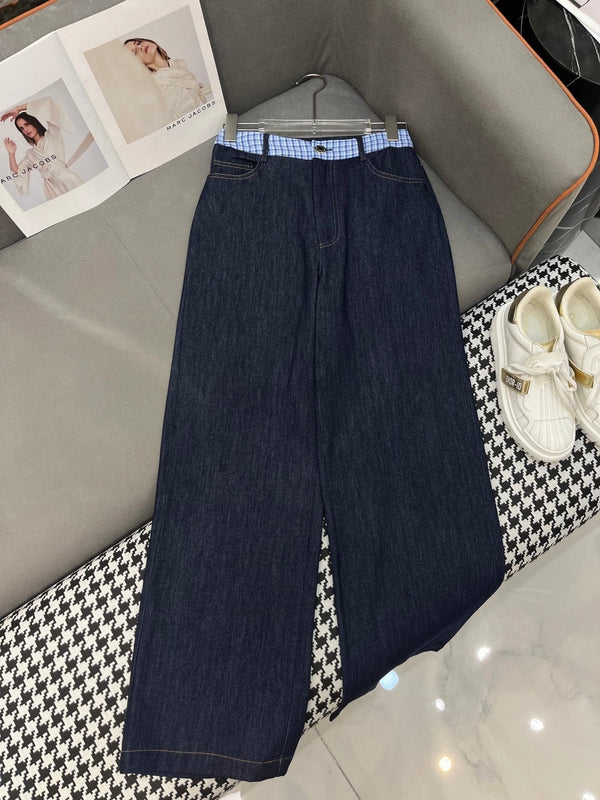 SET SLEEVELESS TOP AND DENIM PANTS 263282