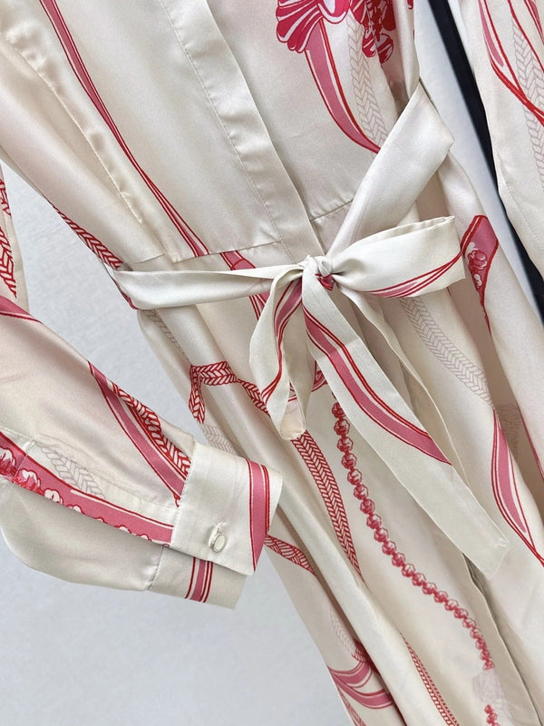 HERMES 25S LONG SILK DRESS 134