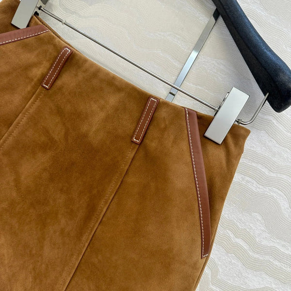 MIUMIU ULTRA MINI SUEDE SKIRT 264784