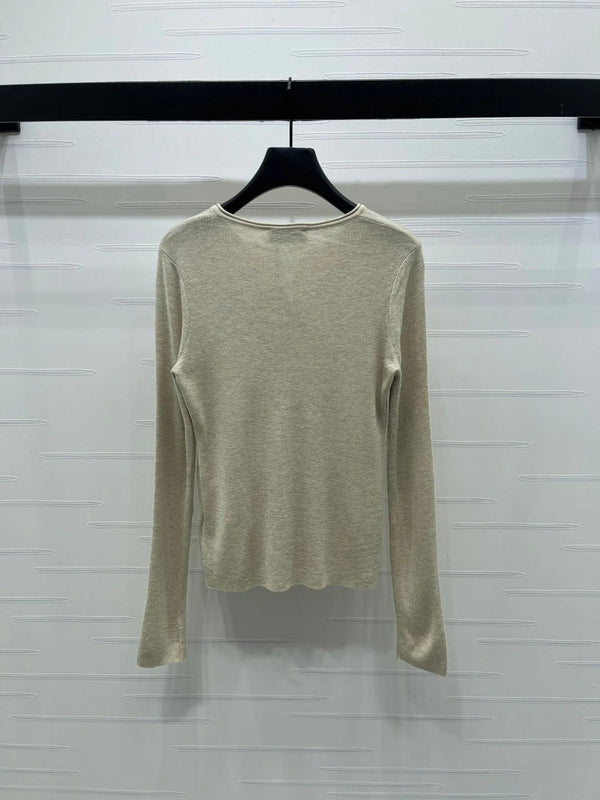 MIUMIU KNITTED LONG SLEEVE TOP STYLE 484
