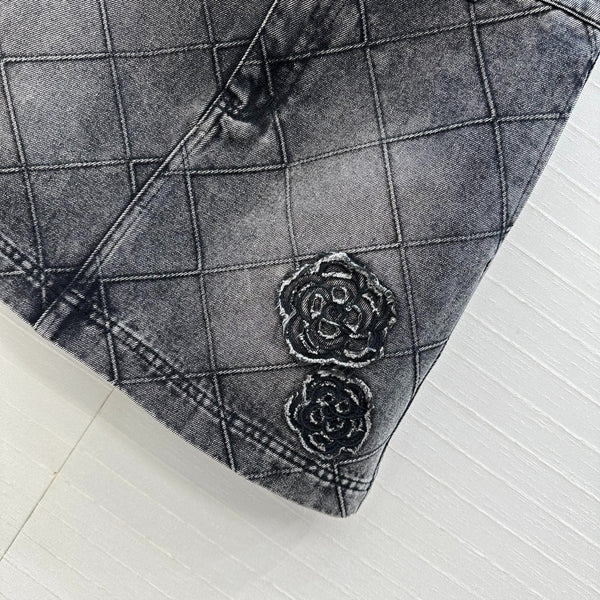 GONNA CHANEL IN DENIM CON MOTIVO A ROMBI 276112