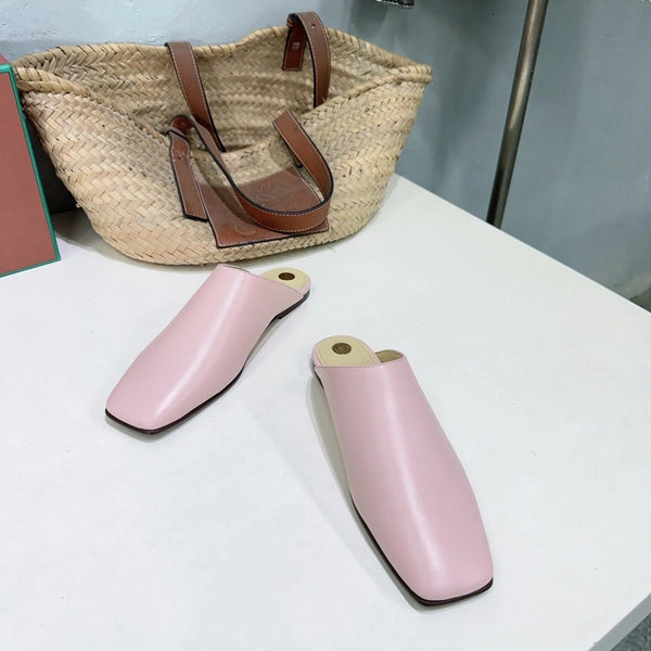 FLAT BUBBLE IN PASTEL PINK LAMBSKIN