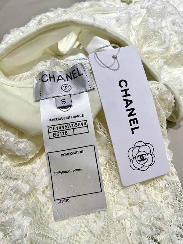 CC BIKINI SWIMSUIT SET IN WHITE LACE FABRIC 613726