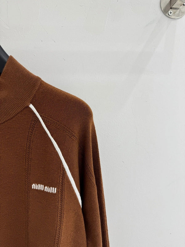 MIUMIU ZIP-UP KNIT SWEATER STYLE 62