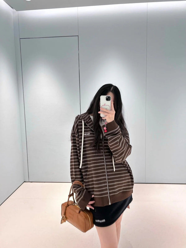 MIUMIU FLEECE HOODED JACKET STYLE 18