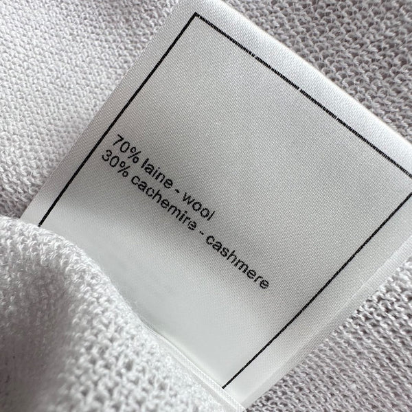 CHANEL TOP IN MAGLIA A MANICHE CORTE CON SCOLLO GIROCOLLO 263668