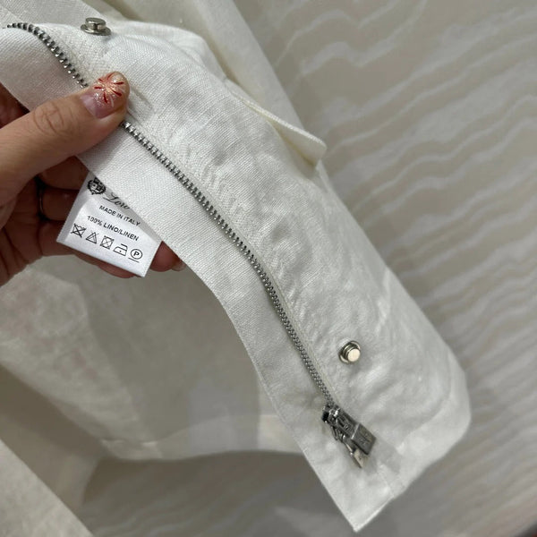 GIACCA IN LINO CON COLLO ALTO CLASSICA LP 265165